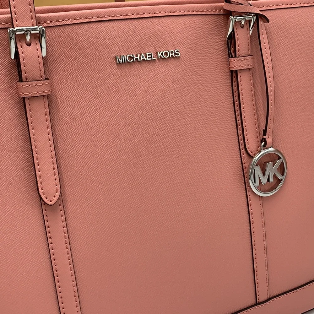 MICHAEL KORS 
Jet Set Travel Large Saffiano Leather Tote Bag PRIMROSE COLOR - Picture 6 of 16